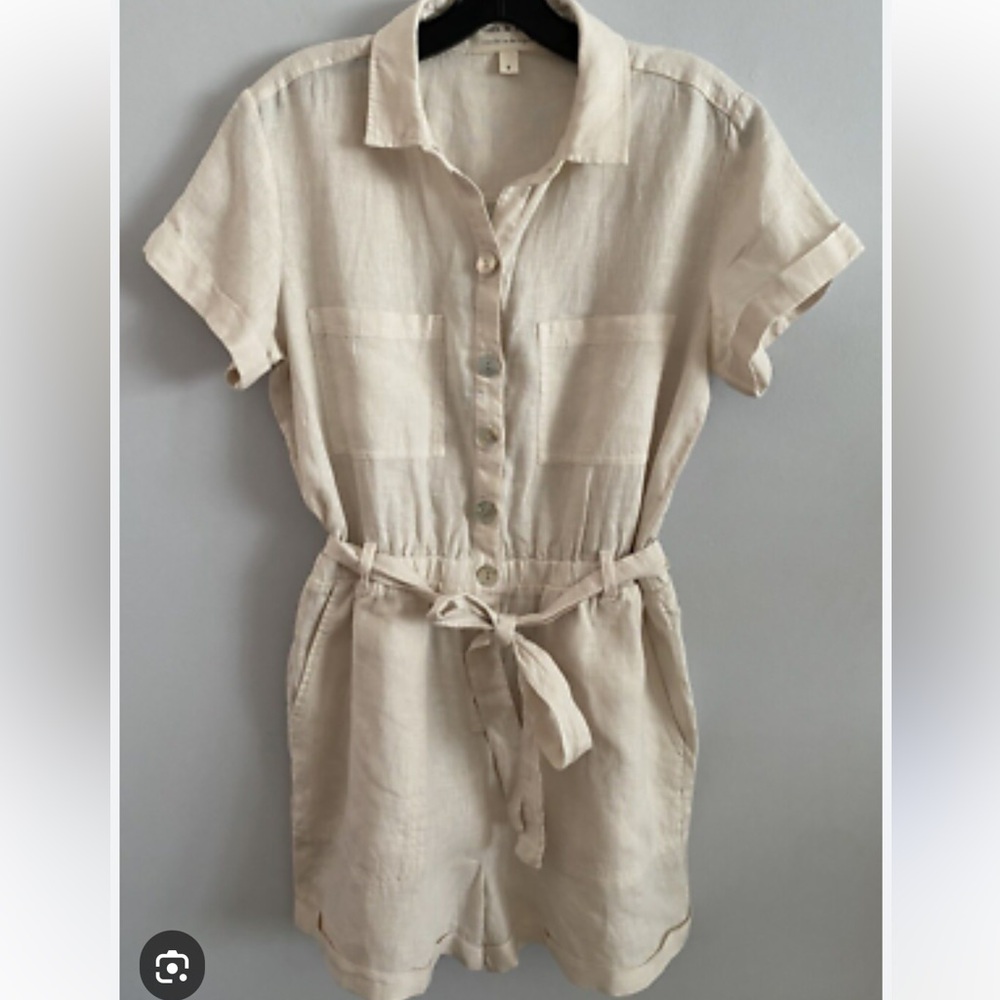 Cloth and Stone for Anthropologie Linen Romper - Picture 2 of 5